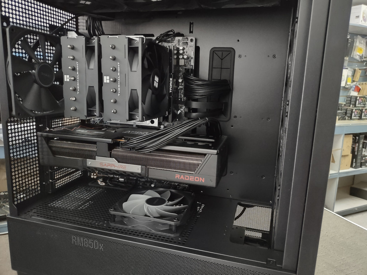 MysteryByte Enigma in the Flux w/ Wood – Ryzen 7 9800X3D Gaming Workstation PC