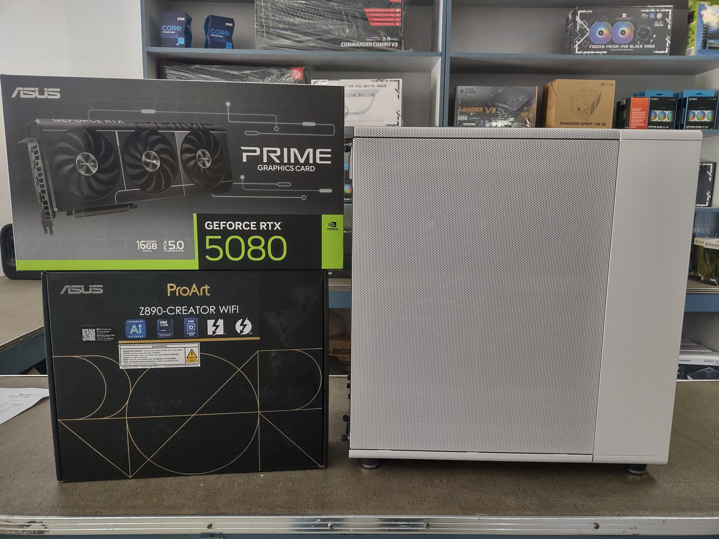 MysteryByte North White Mesh (Ultra 7 265, PROART Z890-CREATOR, Fury Beast 64GB, NVIDIA GeForce RTX 5080,  Two Kingston FURY Renegade 2TB, be quiet! Pure Power 12M, 1000W